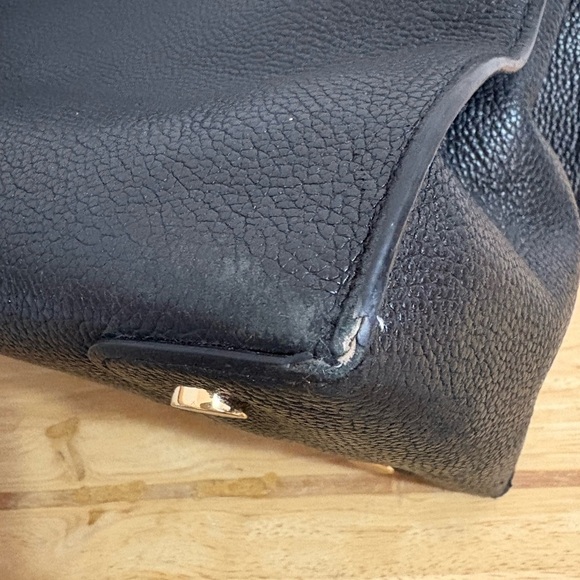 Michael Kors Leather Mercer Satchel Bag Black Pebbled (No Shoulder Strap) - Picture 7 of 12